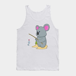 Koala as Fisher with Fishing rod & Fish Tank Top